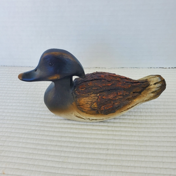 Wood Duck Figurine Bird Vintage 6.5"x3.5" - Picture 1 of 7